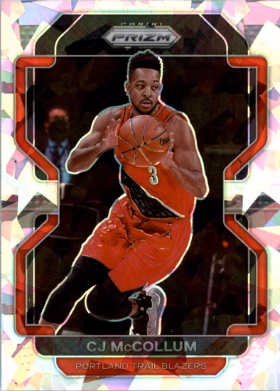 2021-22 Panini Prizm Prizms Ice #22 CJ McCollum  (15-JJ6-NBATRAILBLAZERS)