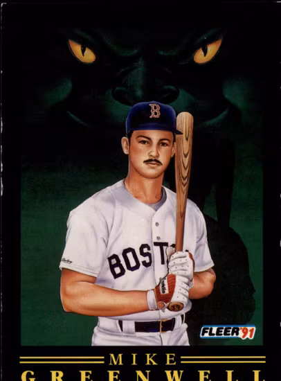 1991 Fleer Pro-Visions #8 Mike Greenwell UER (10-JJ7-MLBREDSOX)