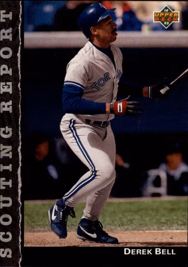 1992 Upper Deck Scouting Report #SR4 Derek Bell (10-JJ7-MLBBLUEJAYS)