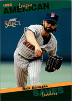 1993 Select Stat Leaders #68 Rick Aguilera (10-JJ7-MLBTWINS)