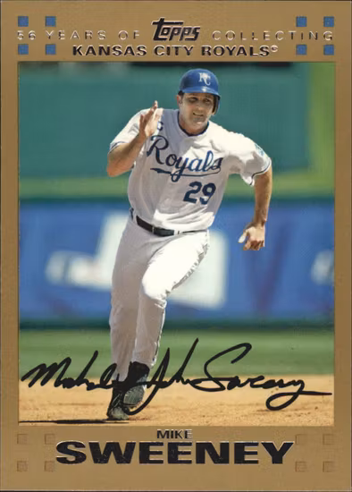 2007 Topps Gold #581 Mike Sweeney (15-JJ8-MLBROYALS)