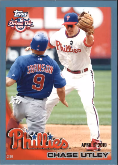 2010 Topps Opening Day Blue #122 Chase Utley (15-JJ7-MLBPHILLIES)