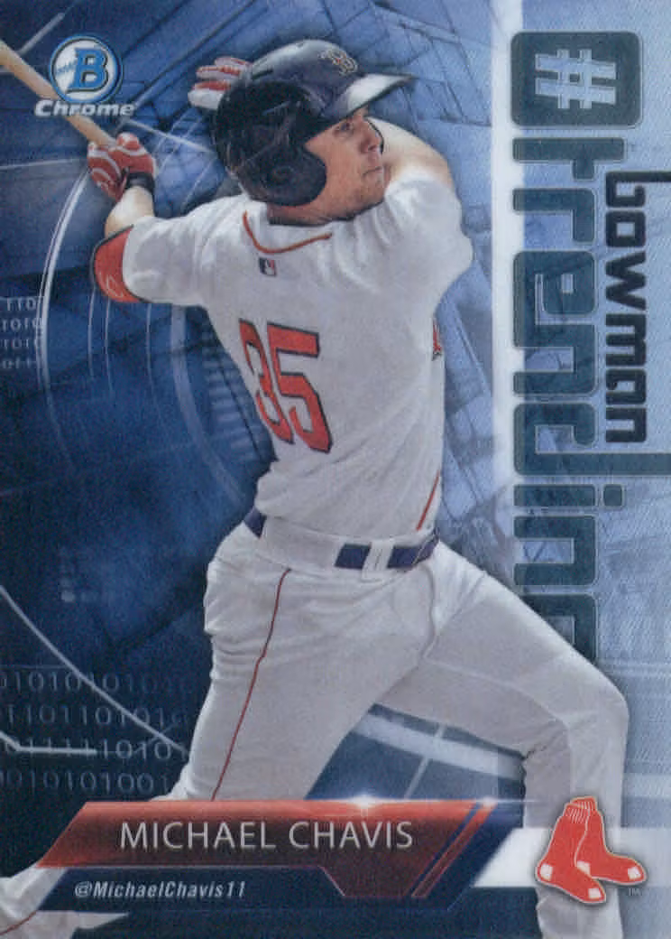 2018 Bowman Chrome Hashtag Bowman Trending Refractors #MC Michael Chavis (10-JJ8-MLBREDSOX)