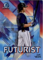 2021 Bowman Chrome Futurist Refractors #FUTZV Zac Veen (15-JJ8-MLBROCKIES)