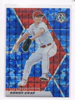 2021 Panini Mosaic Mosaic Blue Camo #99 Sonny Gray (20-JJ10-MLBREDS)