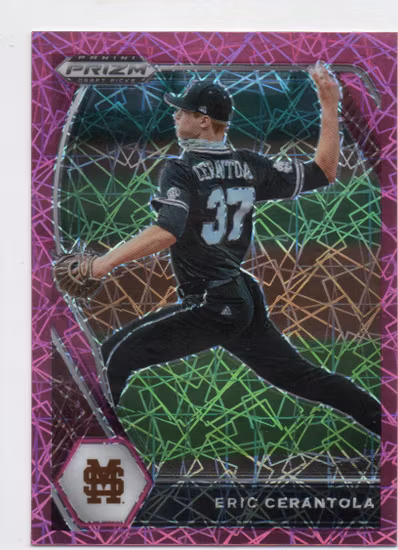 2021 Panini Prizm Draft Picks Prizms Pink Velocity #139 Eric Cerantola (15-JJ10-MLBOTHERS)