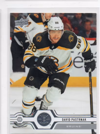 2019-20 Upper Deck #501 David Pastrnak (10-JJ10-NHLBRUINS)