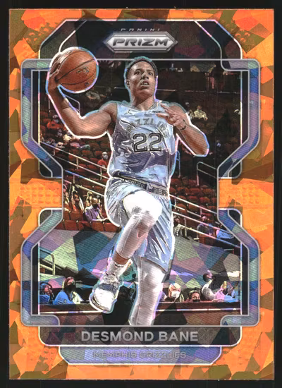 2021-22 Panini Prizm Prizms Orange Ice #215 Desmond Bane (40-JJ6-NBAGRIZZLIES)