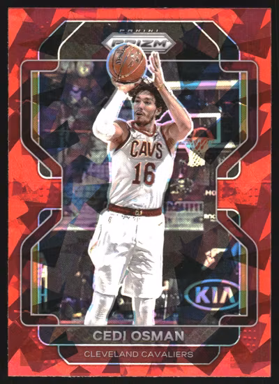 2021-22 Panini Prizm Prizms Red Ice #60 Cedi Osman (15-JJ6-NBACAVALIERS)