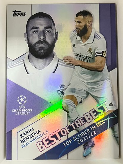 2022-23 Topps UEFA Club Competitions Best of the Best #BB1 Karim Benzema (15-II9-SOCCERREALMADRID)