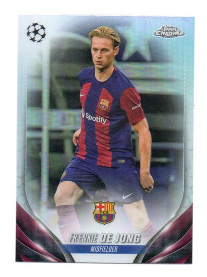 2023-24 Topps Chrome UEFA Club Competitions Refractors #166 Frenkie de Jong (15-JJ2-BARCELONA)