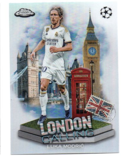 2023-24 Topps Chrome UEFA Club Competitions London Calling #LC11 Luka Modric (25-JJ1-SOCCERREALMADRID)