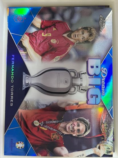 2024 Topps Chrome UEFA Euro Dream Big Blue Refractors #DB9 Fernando Torres (50-II4-SOCCERSPAIN)