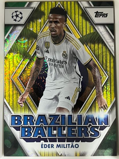 2023-24 Topps UEFA Club Competitions Carnaval Edition Brazilian Ballers #BB3 Eder Militao (20-II9-SOCCERREALMADRID)
