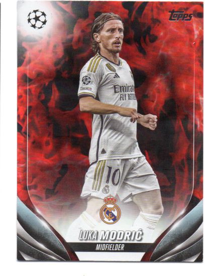 2023-24 Topps UEFA Club Competitions Inferno Foil #5 Luka Modric (40-JJ1-SOCCERREALMADRID)