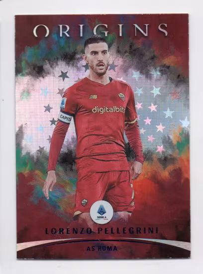 2021-22 Panini Chronicles Serie A Purple Astro #84 Lorenzo Pellegrini Origins (20-HH15-SOCCERROMA)