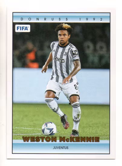 2022-23 Donruss '92 Donruss Tribute #24 Weston McKennie (15-II4-SOCCERJUVENTUS)