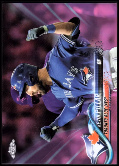 2018 Topps Chrome Pink Refractors #11 Kevin Pillar (12-JJ14-MLBBLUEJAYS)