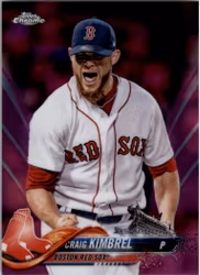 2018 Topps Chrome Pink Refractors #53 Craig Kimbrel (12-JJ14-MLBREDSOX)