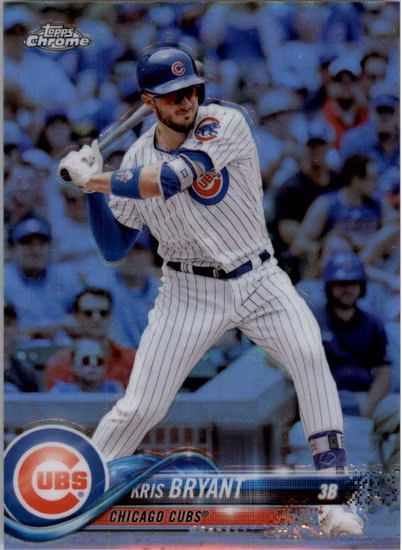 2018 Topps Chrome Refractors #50 Kris Bryant (12-JJ14-MLBCUBS)