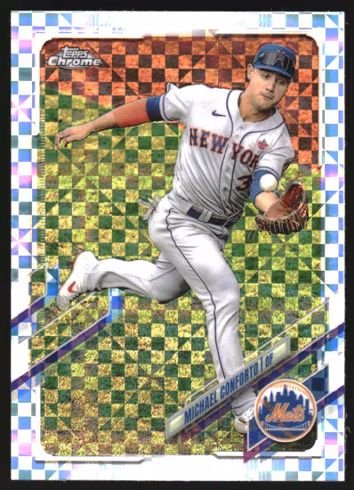 2021 Topps Chrome X-fractors #213 Michael Conforto (15-JJ15-MLBMETS)