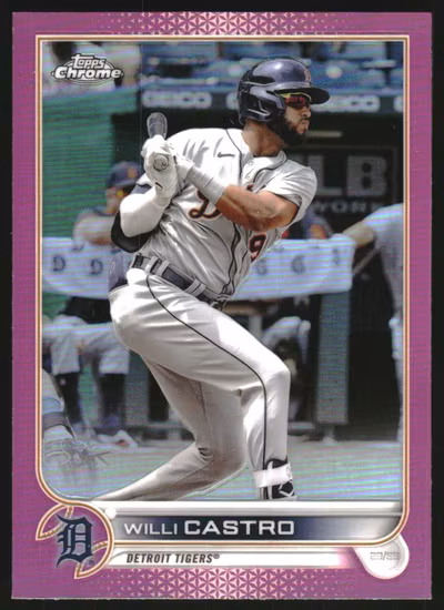 2022 Topps Chrome Pink Refractors #173 Willi Castro (12-JJ14-MLBTIGERS)