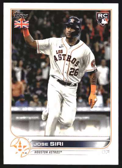 2022 Topps UK #76 Jose Siri RC (12-JJ11-MLBASTROS)