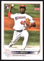 2022 Topps UK #89 Josiah Gray RC (10-JJ11-MLBNATIONALS)