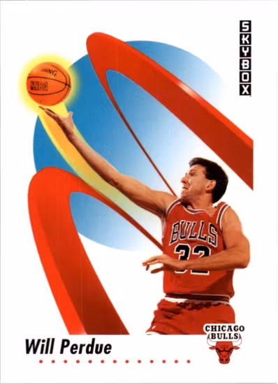 1991-92 SkyBox #43 Will Perdue (5-JJ13-NBABULLS)