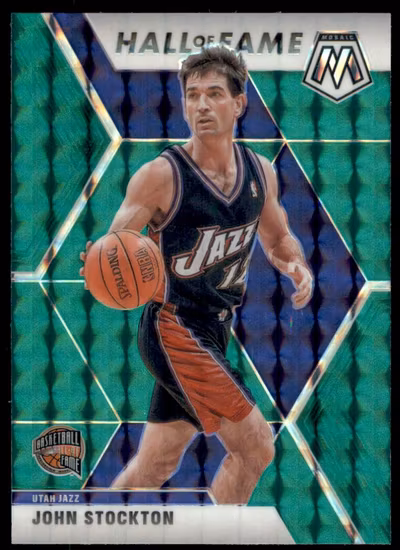 2019-20 Panini Mosaic Mosaic Green #293 John Stockton HOF (20-KK1-NBAJAZZ)