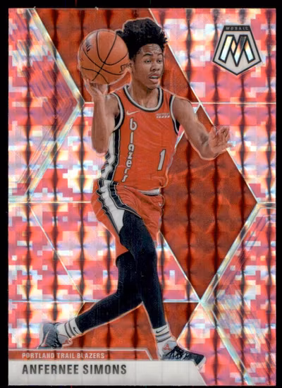 2019-20 Panini Mosaic Mosaic Pink Camo #65 Anfernee Simons (20-KK1-NBATRAILBLAZERS)