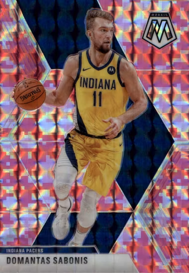 2019-20 Panini Mosaic Mosaic Pink Camo #155 Domantas Sabonis (15-KK2-NBAPACERS)