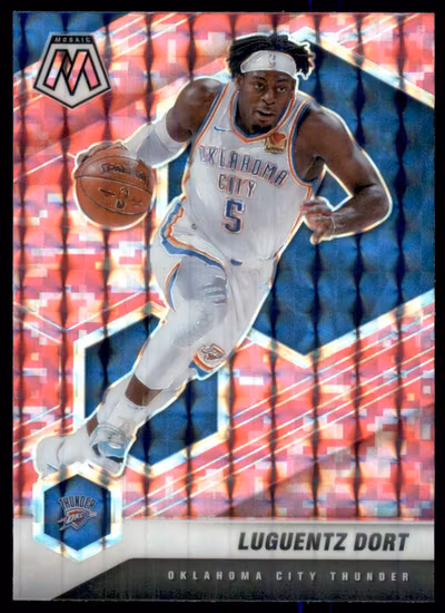 2020-21 Panini Mosaic Mosaic Camo Pink #112 Luguentz Dort (20-KK2-NBATHUNDER)