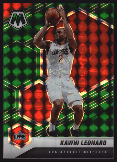 2020-21 Panini Mosaic Mosaic Green #144 Kawhi Leonard (30-KK1-NBACLIPPERS)