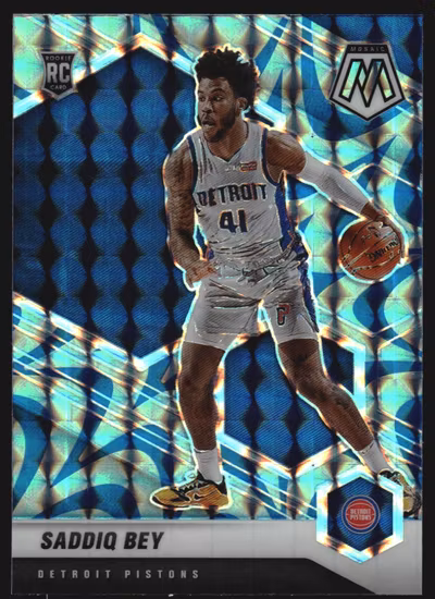 2020-21 Panini Mosaic Mosaic Reactive Blue #209 Saddiq Bey (40-KK1-NBAPISTONS)