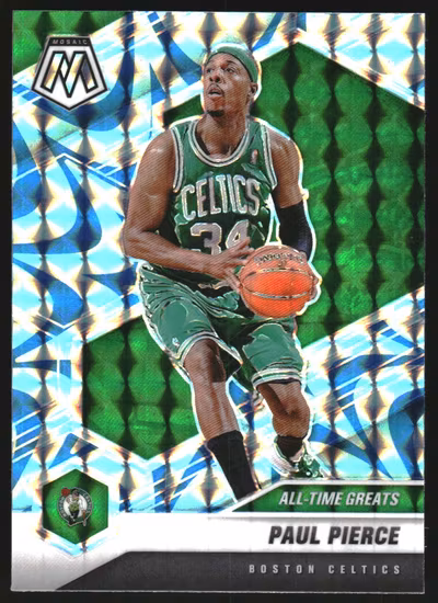 2020-21 Panini Mosaic Mosaic Reactive Blue #285 Paul Pierce (20-JJ15-NBACELTICS)