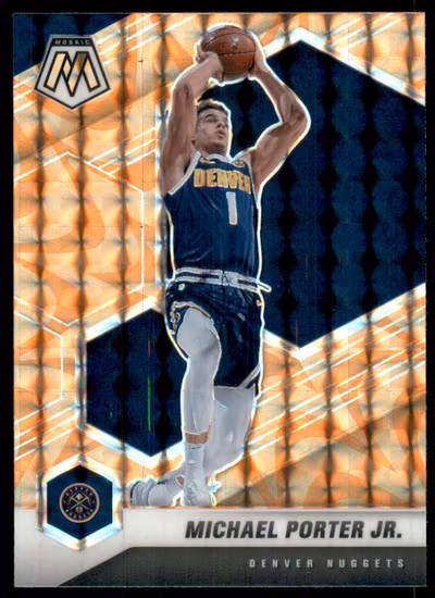 2020-21 Panini Mosaic Mosaic Reactive Orange #16 Michael Porter Jr. (20-JJ14-NBANUGGETS)