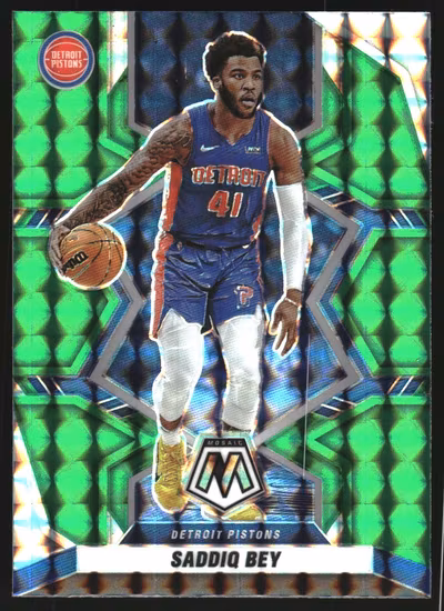 2021-22 Panini Mosaic Mosaic Green #150 Saddiq Bey (12-KK1-NBAPISTONS)