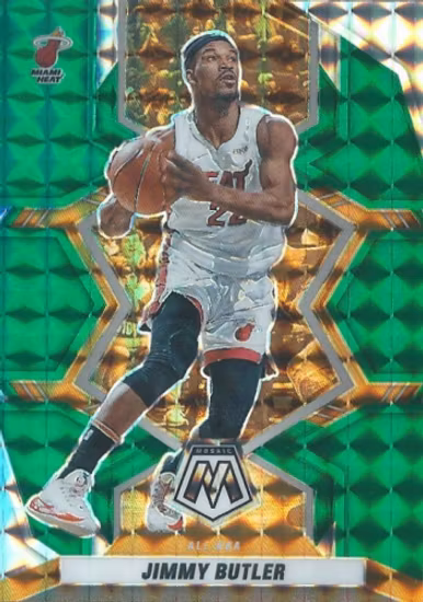 2021-22 Panini Mosaic Mosaic Green #291 Jimmy Butler ALL (15-JJ14-NBAHEAT)