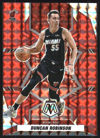 2021-22 Panini Mosaic Mosaic Red #168 Duncan Robinson (15-KK2-NBAHEAT)