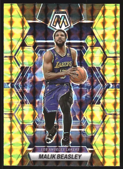2022-23 Panini Mosaic Mosaic Reactive Yellow #53 Malik Beasley (25-KK2-NBALAKERS)