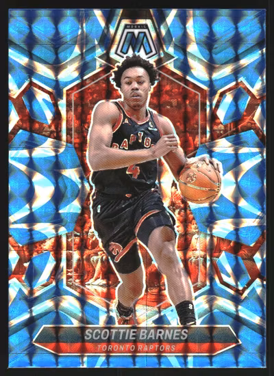 2023-24 Panini Mosaic Mosaic Reactive Blue #56 Scottie Barnes (20-JJ14-NBARAPTORS)