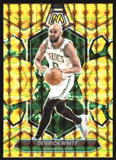 2023-24 Panini Mosaic Mosaic Reactive Yellow #166 Derrick White (15-KK1-NBACELTICS)