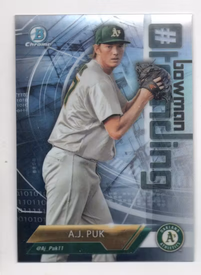 2018 Bowman Chrome Hashtag Bowman Trending Refractors #AP A.J. Puk (15-KK7-MLBATHLETICS)