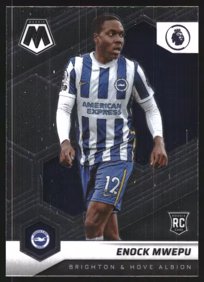 2021-22 Panini Mosaic English Premier League #113 Enock Mwepu (10-KK3-BRIGHTON)