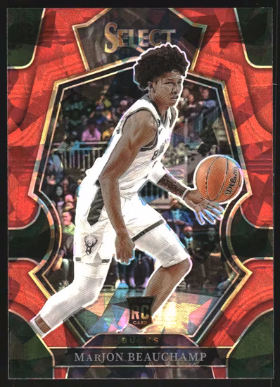 2022-23 Select Prizms Red Cracked Ice #179 MarJon Beauchamp (30-LL1-NBABUCKS)