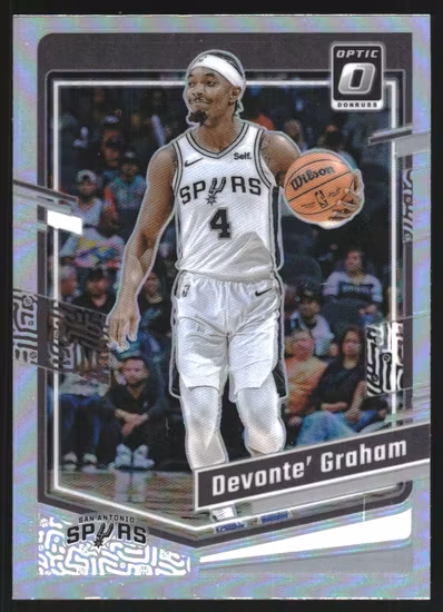 2023-24 Donruss Optic Holo #100 Devonte' Graham (20-LL1-NBASPURS)