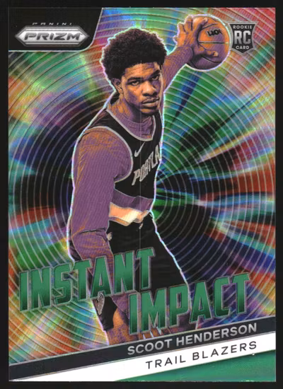 2023-24 Panini Prizm Instant Impact Prizms Green #9 Scoot Henderson (30-KK15-NBATRAILBLAZERS)
