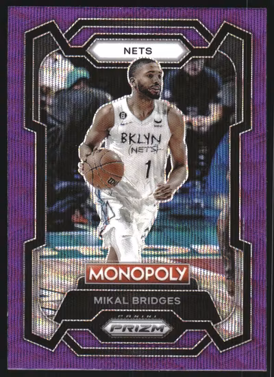 2023-24 Panini Prizm Monopoly Purple #10 Mikal Bridges (15-KK13-NBANETS)