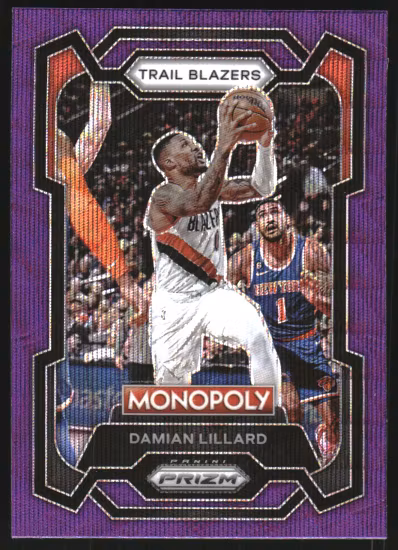 2023-24 Panini Prizm Monopoly Purple #73 Damian Lillard (20-KK12-NBATRAILBLAZERS)